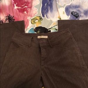 Brown pinstripe pants